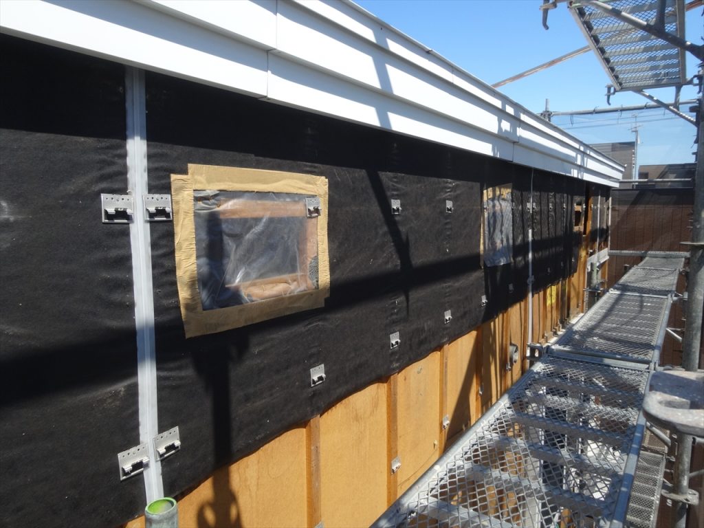開口部廻り防水テープ新規下地施工